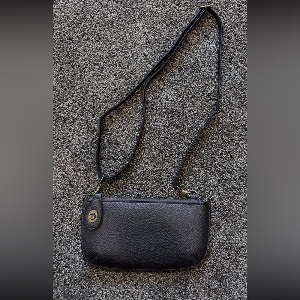 Joy Susan Black Crossbody Bag with Structured Design